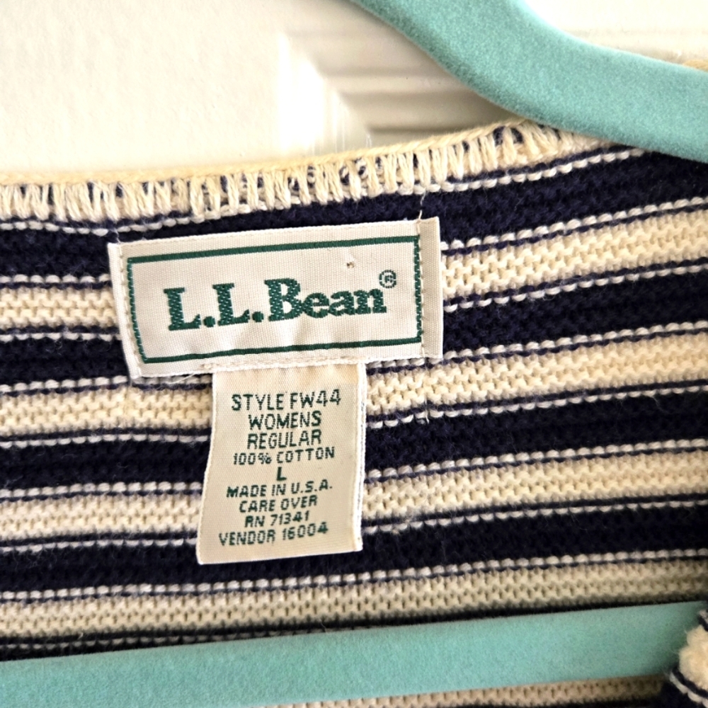 LL Bean cardigan sweater. L